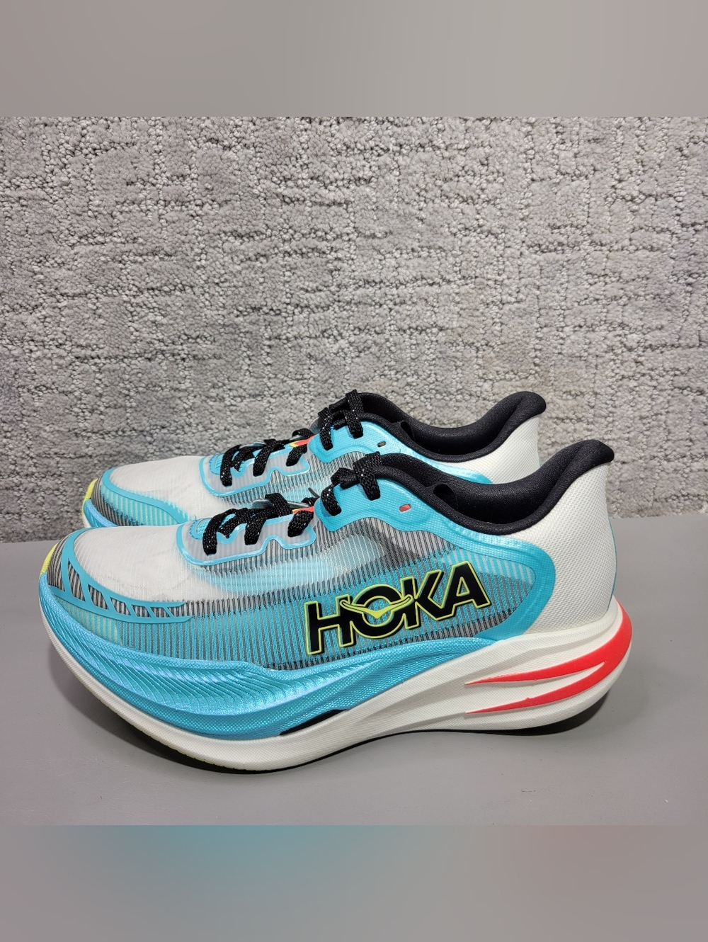 Hoka One One Cielo X1 2.0 Size W10 M9 Frost Black Athletic Running Sneakers